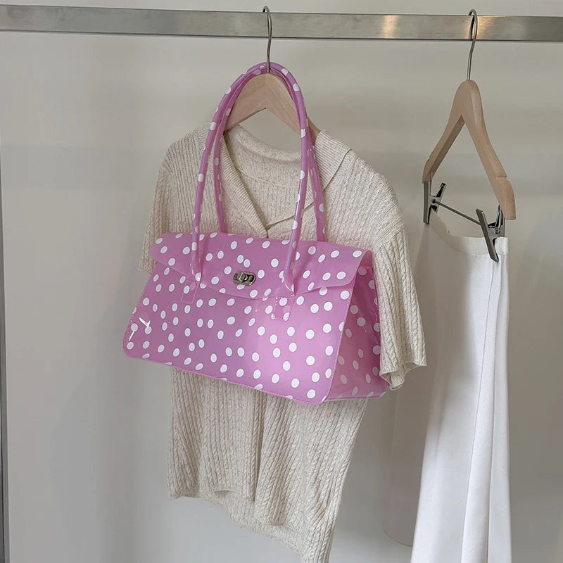 Fashion Transparent Pvc Dot Women Handbags Designer Swee tJelly Bag Lovely Summer Bag Cute Flap Square Bags 2026