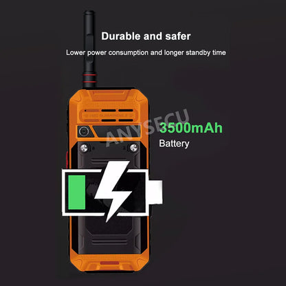 Anysecu S10 4G LTE Walkie Talkie Android 12 Dual Mode PoC Analog UHF Two Way Radio GPS Zello 3500mAh Dual SIM Touch Screen BT4.2