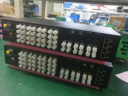 22-Channel 12G Custom Design Transmission Fiber Kits With XLR Audio and 1GB Ethernet