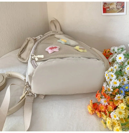 Casual Travel Transparent Zipper Shoulder Bag Vintage Women All Match Simple Ita Bag Y2K Girls Fashion Crossbody Bags Handbags