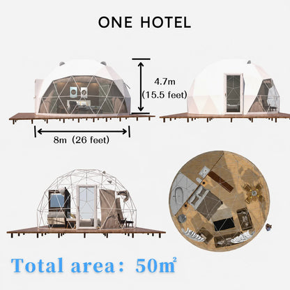 Luxury Geodesic Dome Tent Waterproof PVC Spherical Glamping House Transparent Bubble Tent For Resort Villa Commercial Rental