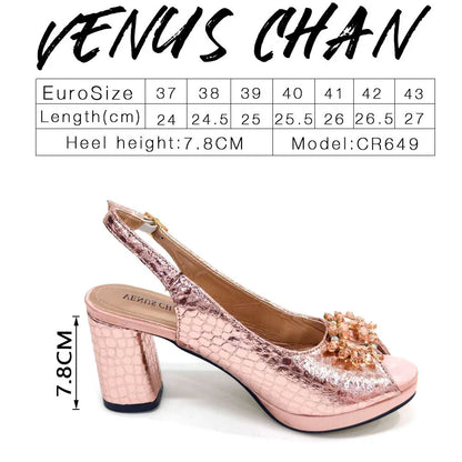2024 Italian Design Rhinestone-encrusted Ladies Party Shoes And Special Bag High Heels And Dual Purpose Bag Women's Shoes
