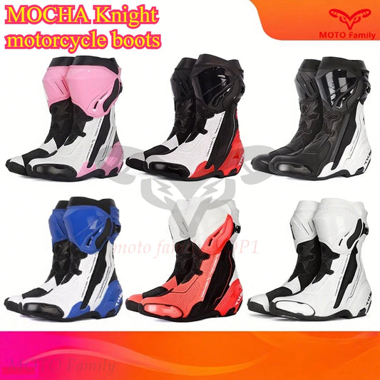Riding Boots, Motorcycles, All Season Waterproof Riding Shoes, Off-Road Competitive Track Motorcycles, Men's and Women's Styles