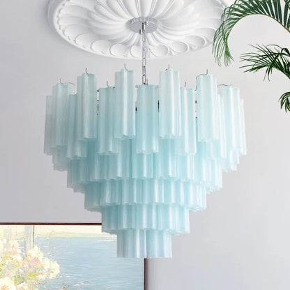 Designer Murano Ceiling Chandeliers Pink Colorful Glass LED Hanging Pendant Lights for Living Dining Room Bar Villa Art Lighting