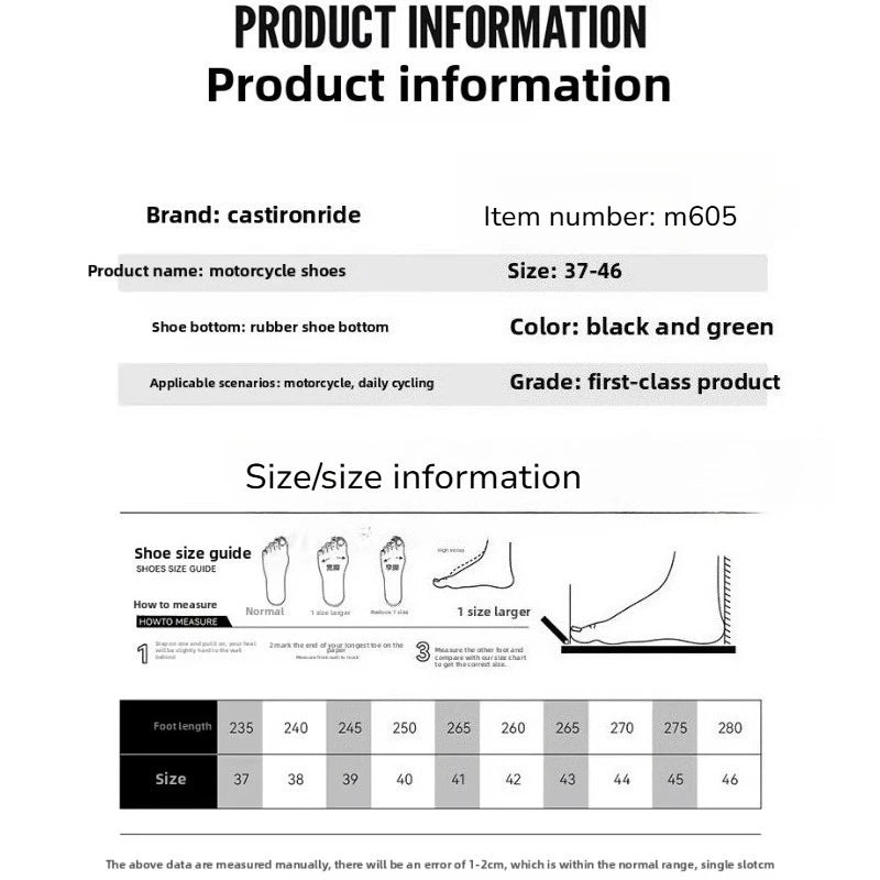 New Motorcycle Shoes Men Motorcycle  Boots Cycling Equipment  Riding Boots Wear-resistant Outdoor Racing Shoes