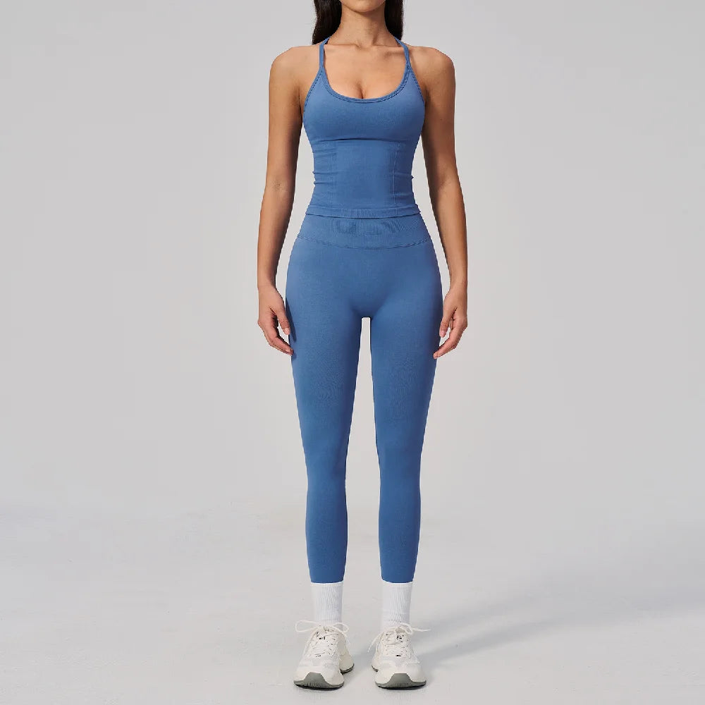 Fitness Suit 2PCS Women's Tracksuit Yoga Set Sports Outfits Gym Clothes Running Push Up Sportswear Female Workout Yoga Clothes