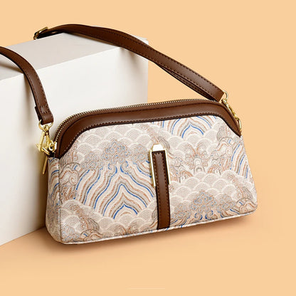 Luxury Designer Women's Shoulder Bag Fashion Print Purse Ladies High Quality Leather Crossbody Bag Messenger Commuter Sac A Main