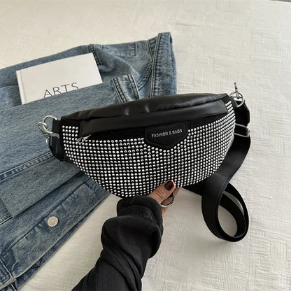 Fashion Luxury Women's Chest Bag For Travel, Wide Strap Crossbody Shoulder Bags Designer Fanny Pack Ladies Waist Bag