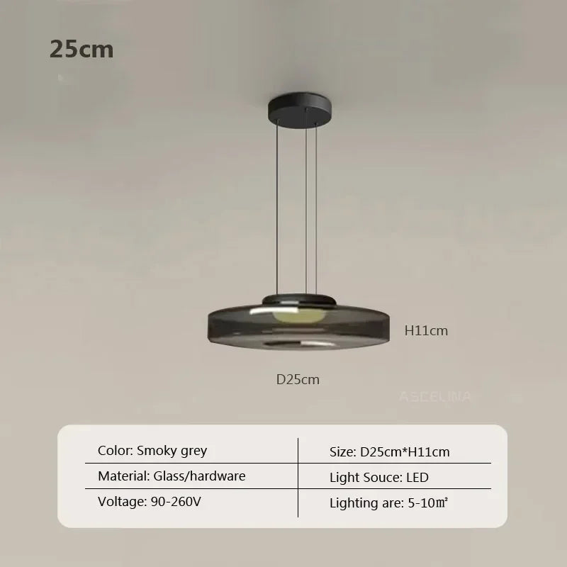 Nordic LED Glass Chandelier for Restaurant Bedroom Dining Room Table Glass Pendant Lights  Home Decoration