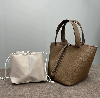 Women Bags Handbags Bucket Bag 18/22 Big Small Fashion Tote Bag Genuine Leather Luxury Quality Designers Lady Hand Bags