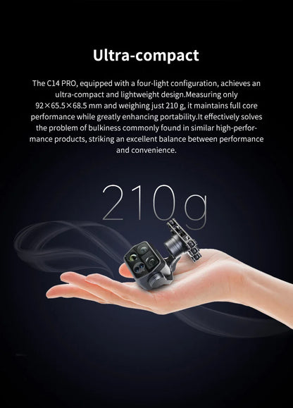 Skydroid C14Pro Four-Light Pod, Three-Axis Stabilization, AI Tracking, Power Inspection and Security Drone Gimbal Camera