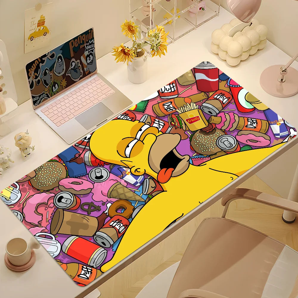 Cartoon T-The Cool S-Simpsons For Keyboard Office Large Mouse Mat Pad Computer Game Big Anti-slip Rubber PC Mice