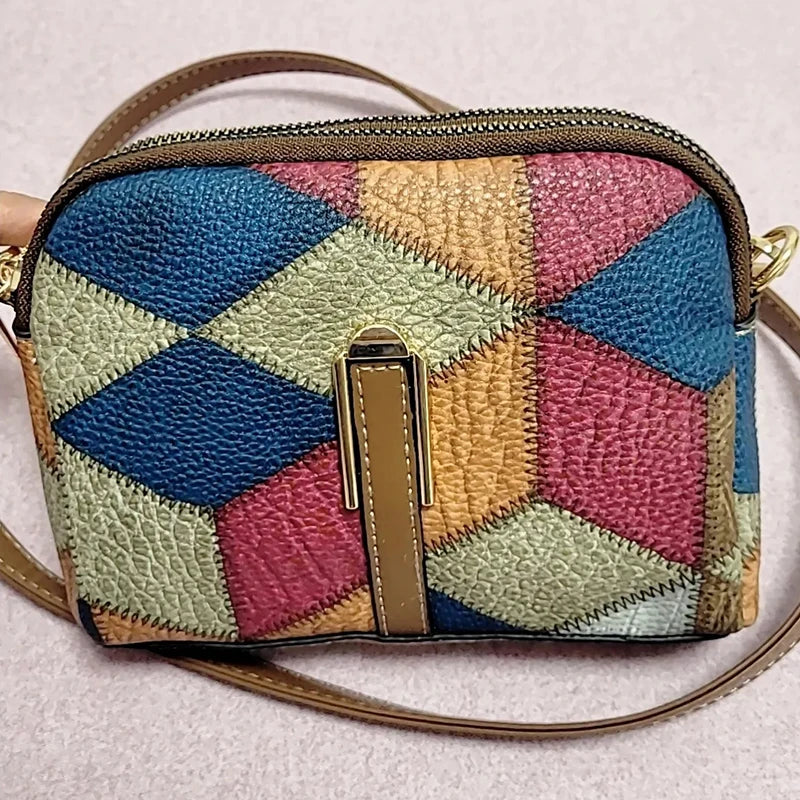 Vintage Female Shoulder Bags Fashion Shell Bag Patchwork PU Leather Women Bag Hobo Ladies Handbag Big Casual Tote Bags