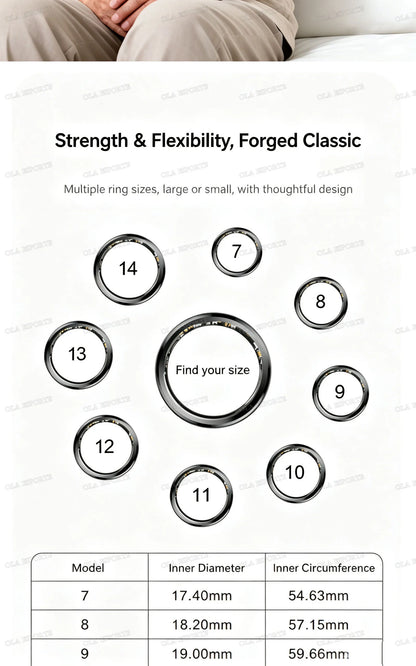 Smart Ring Video Controls,Sswipe up/down to turn pages,Music controls,Heart Rate Blood Oxygen Monitor,5ATM Waterproof Rings 2026