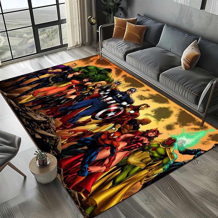 3D Marvel 27 Style Venom Captain SuperHero Carpet Rug for Bedroom Living Room Home Sofa Decoration,kids Large Decor Floor Mat HD