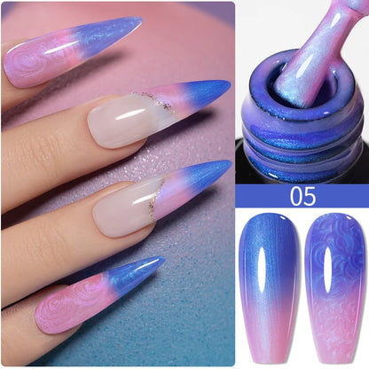 7.5ML Summer Fruit Series Cat Magnetic Gel Nail Polish Green Purple Pink Cat Eye Gel Soak Off UV Nail Art Varnish For Manicure
