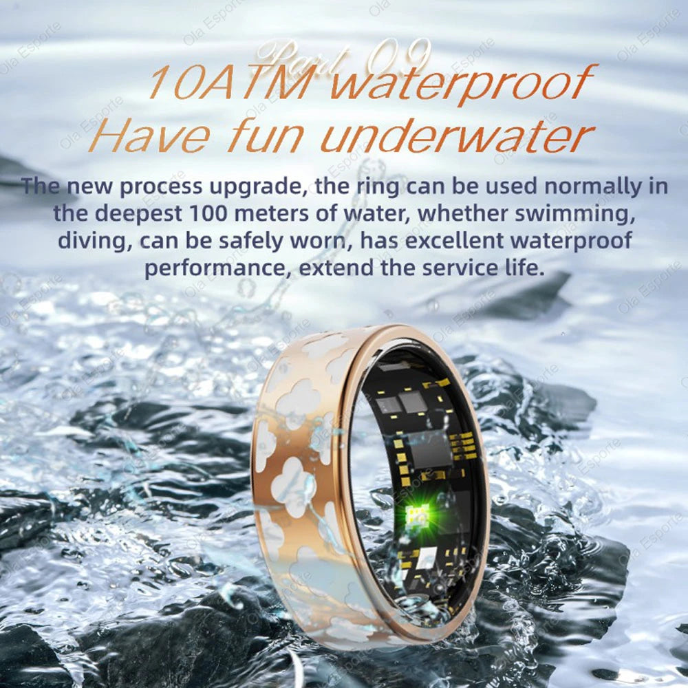 2026 New Smart Ring Women Heart Rate, Blood Oxygen, Blood Pressure and Sleep Monitoring, Smartring Men Multiple-sport Modes Ring