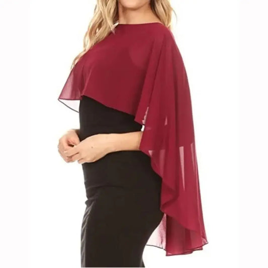 New Fashion Soft Wedding Capes Long Solid Color Chiffon Shrug Sunscreen Wraps Womens Ladies