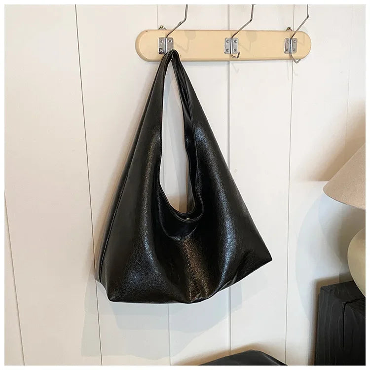 Large Capacity PU Leather Hobo Underarm Bags Autumn Winter Shoulder Bag for Women 2026 New Trend Y2K Handbags and Purses Tote