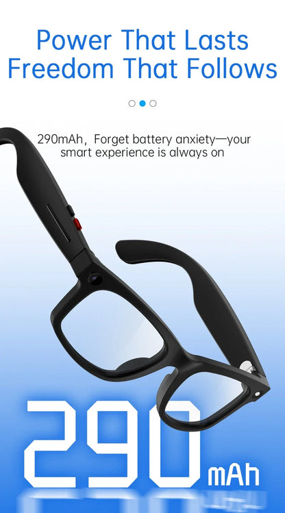 Smart Glasses AI Translation 8MP HD Camera 4K Shooting Image Bluetooth Call Recording Music Smart Sunglasses