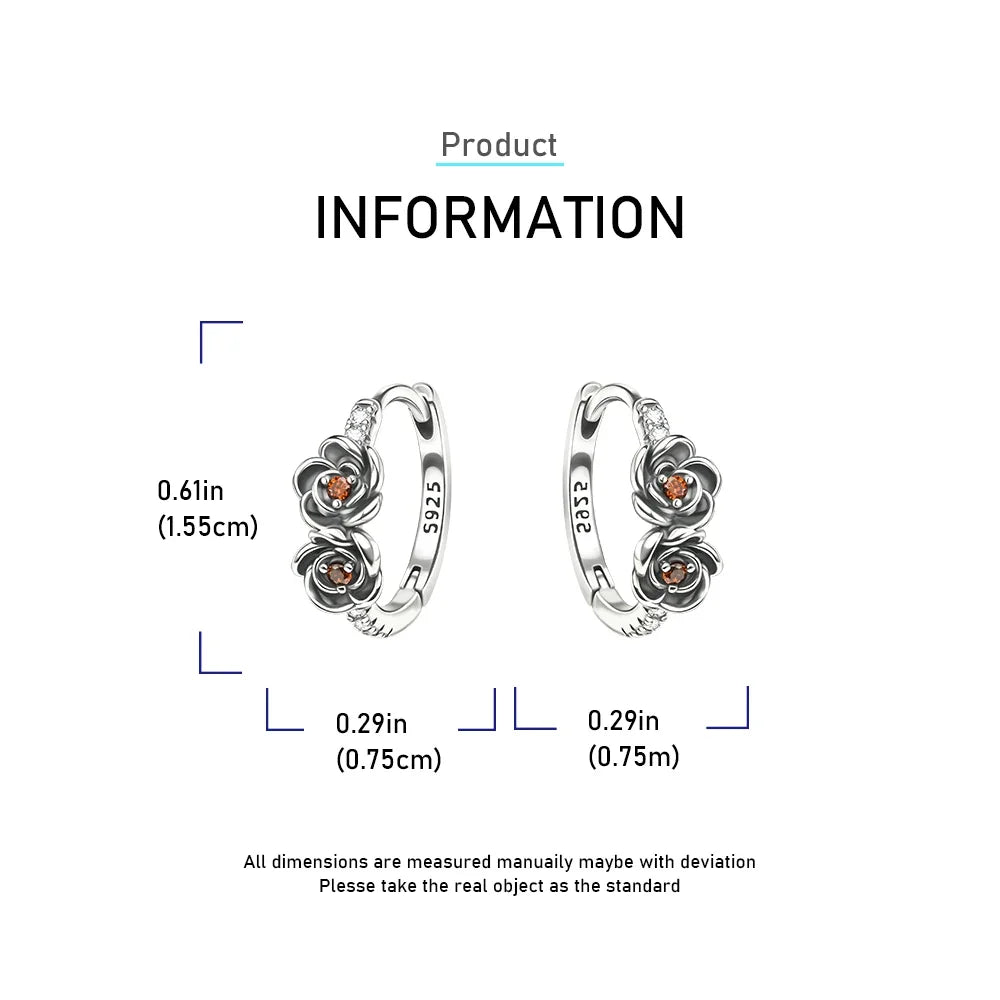 Original 925 Sterling Silver Luxury Bow Flower Shaped Clover Rose Pendant Earrings Elegant Mature Women Delicate Jewelry Gift