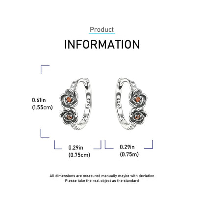 Original 925 Sterling Silver Luxury Bow Flower Shaped Clover Rose Pendant Earrings Elegant Mature Women Delicate Jewelry Gift