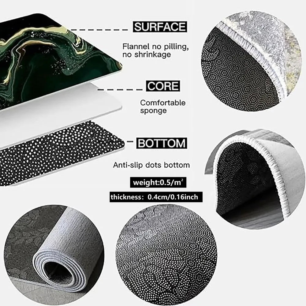 Revs Your Heart Motorcycle Mat Crystal Velvet Anti-Slip Garage Floor Mat for Motorbike Parking, Oil Absorbent, Home Garage Decor