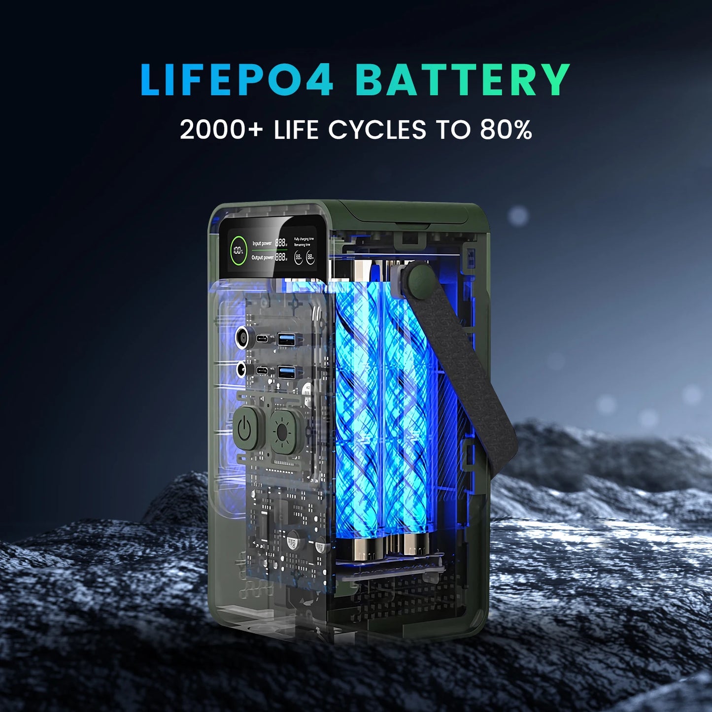 CTOLITY AXP200 200W Portable Solar Generator 192Wh Power Station Lifepo4 Battery Camping Power Bank Emergency Supply 140W PD