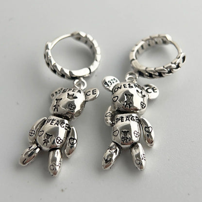 925 Sterling Silver Vintage Earrings For Women Trendy Simple Retro Earring Jewelry Prevent Allergy Party Accessories Gift