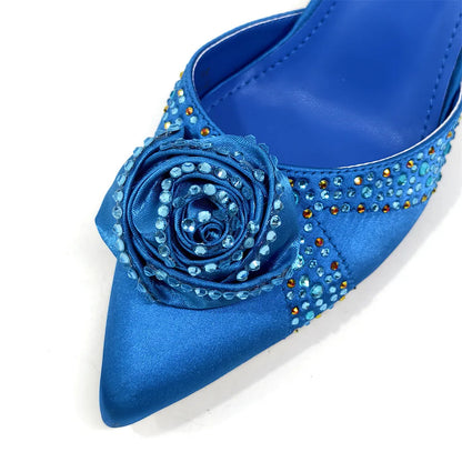 Doershow Beautiful High Quality African Style Ladies Shoes And Bags Set Latest Silver Italian Shoes And Bag Set For Party