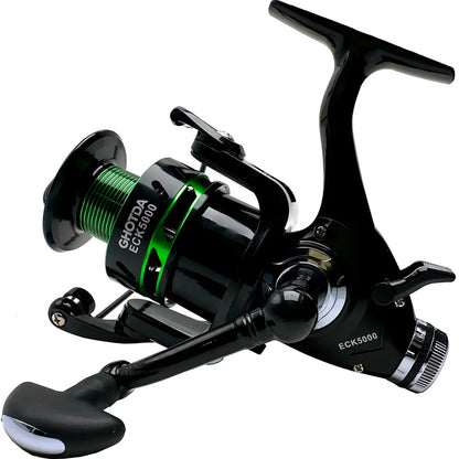 Carp Double Brake Design Spinning Fishing Reel Gear Ratio 5.2:1 High-speed with Dual Braking System Bass Travel Fishing Gear