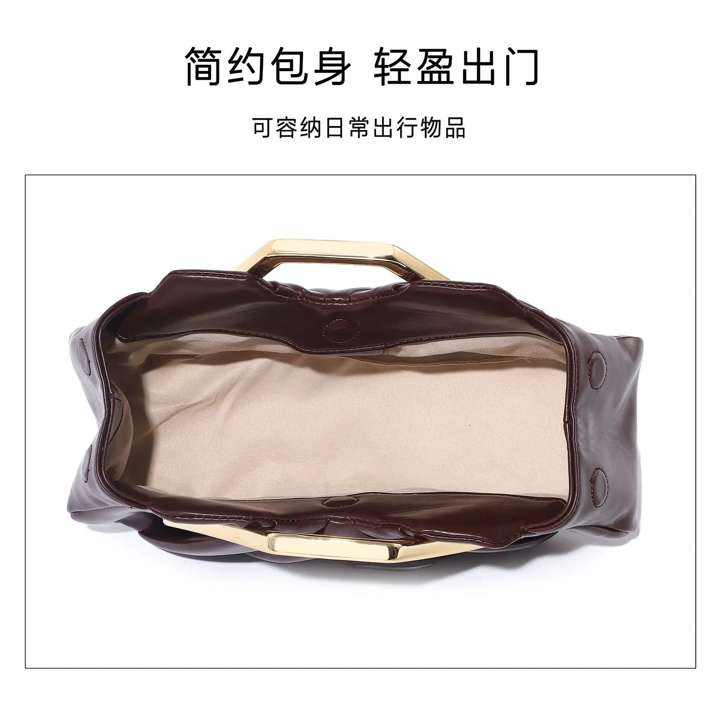 Cross-border New Soft Leather Cloud Bag Niche Pleated Luxury Dinner  Versatile Women Underarm Shoulder Crossbody Daily Handbag