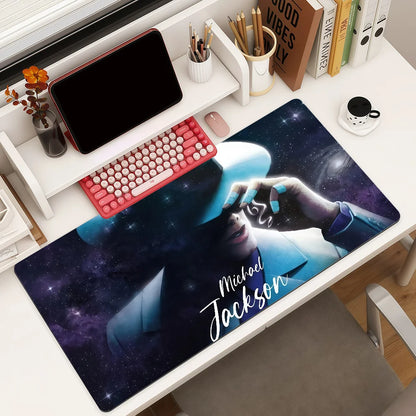 American singer M-Michael J-Jackson Mouse Pad Square Office Gaming Desk Mat Waterproof Non-Slip Rubber Decorative