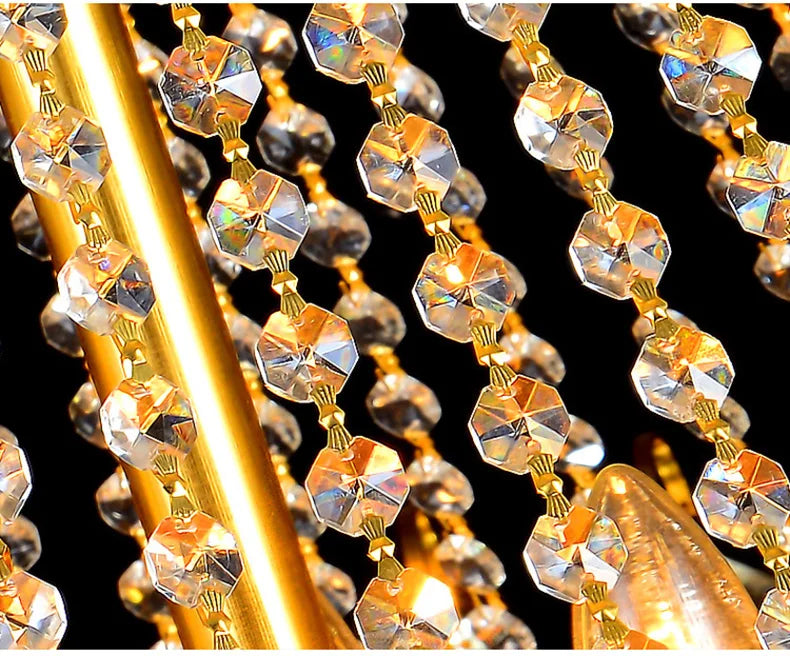 Luxury Crystal Chandeliers Villa Loft Living Room Decorate Lighting Chandelier Ceiling Lights Hotel Pendant Light Indoor Fixture