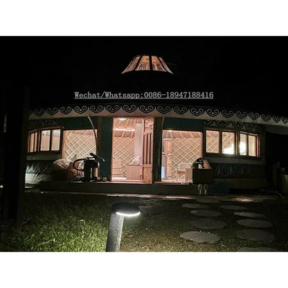 High Quality Steel Frame Outdoor Mongolian Yurt House Geodesic Safari Tents for Camp Site
