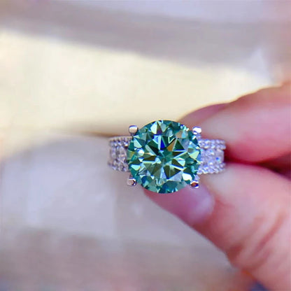 Real 2 Carat 8mm Moissanite Wedding Ring For Women Men 925 Sterling Silver Band D Color VVS Diamond Engagement Fine Jewelry Gift