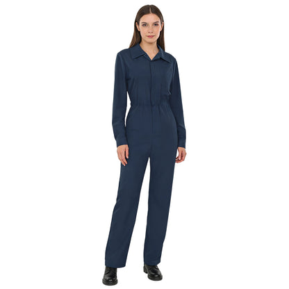 Womens Fashion Work Coverall Rompers Casual Solid Color Turn-Down Collar Long Sleeve Button Jumpsuit Travel Holiday Cargo Pants