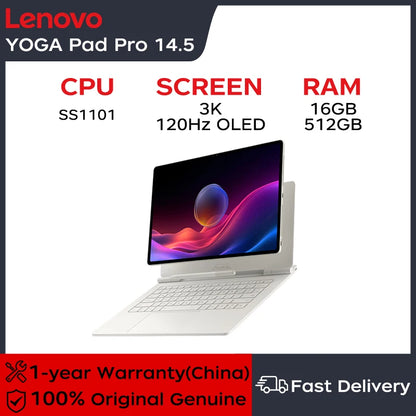 Lenovo YOGA Pad Pro 14.5-inch SS1101 Anti-reflective 3K 120Hz OLED Screen True-color ZUX OS Tablet WIFI 12300mAh Tablet PC