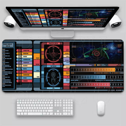 XXL HD print Game Mouse Pad Star Trek Office PC Accessories Keyboard Starship Blueprint Gamer Computer Cabinet Desk Mat carpet