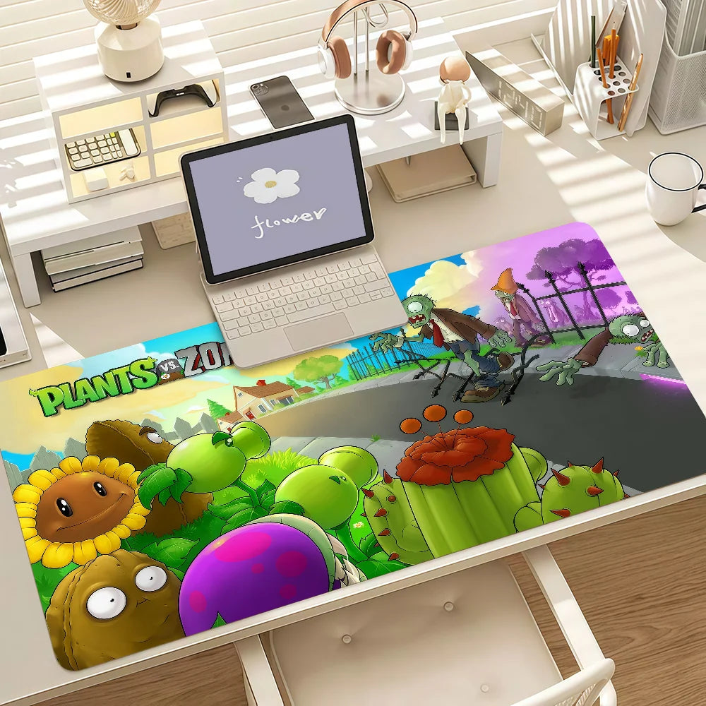 Game P-Plants Vs Z-Zombies Strategy Mouse Pad Anti Slip Rubber Edge Locked Thickened Laptop Gaming Desk Mat