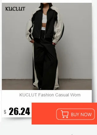 KUCLUT 2025 Autumn New Women's Fashion Sports Casual Jumpsuit Zipper Design Spliced Contrast Color Versatile Jumpsuits 1A991