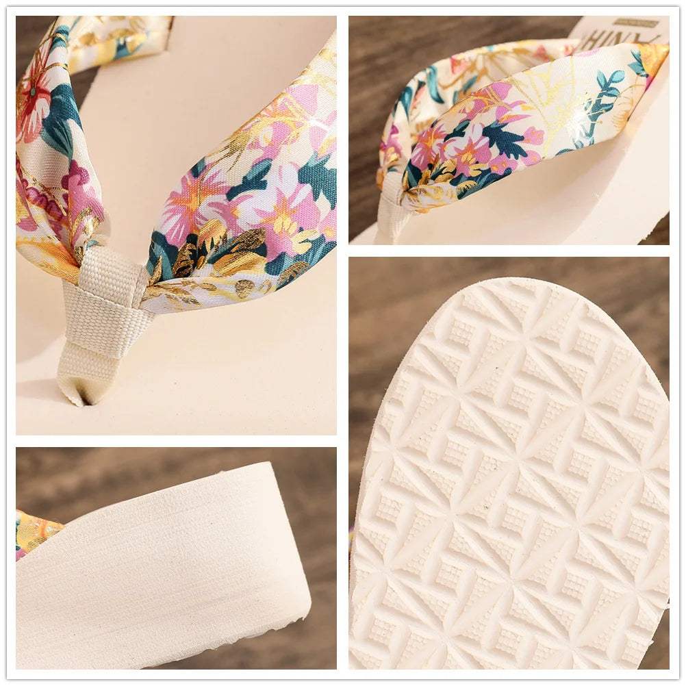 2026 Fashion Women Flip Flops Summer Beach Platform Slippers Casual Outside Wedges Sandals Summer Women Shoes