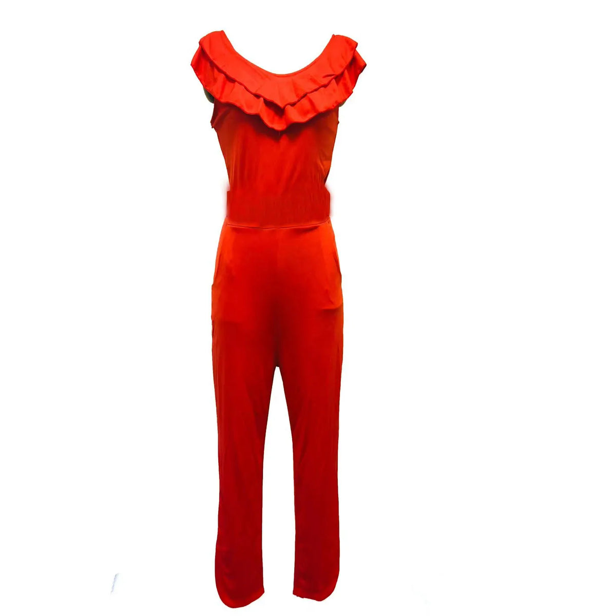 No Belt Jumpsuits Women's Clothing Fashionable Versatile off Shoulder Layered Pleated Skirt Legs High Waist Slim Fit New Rompers