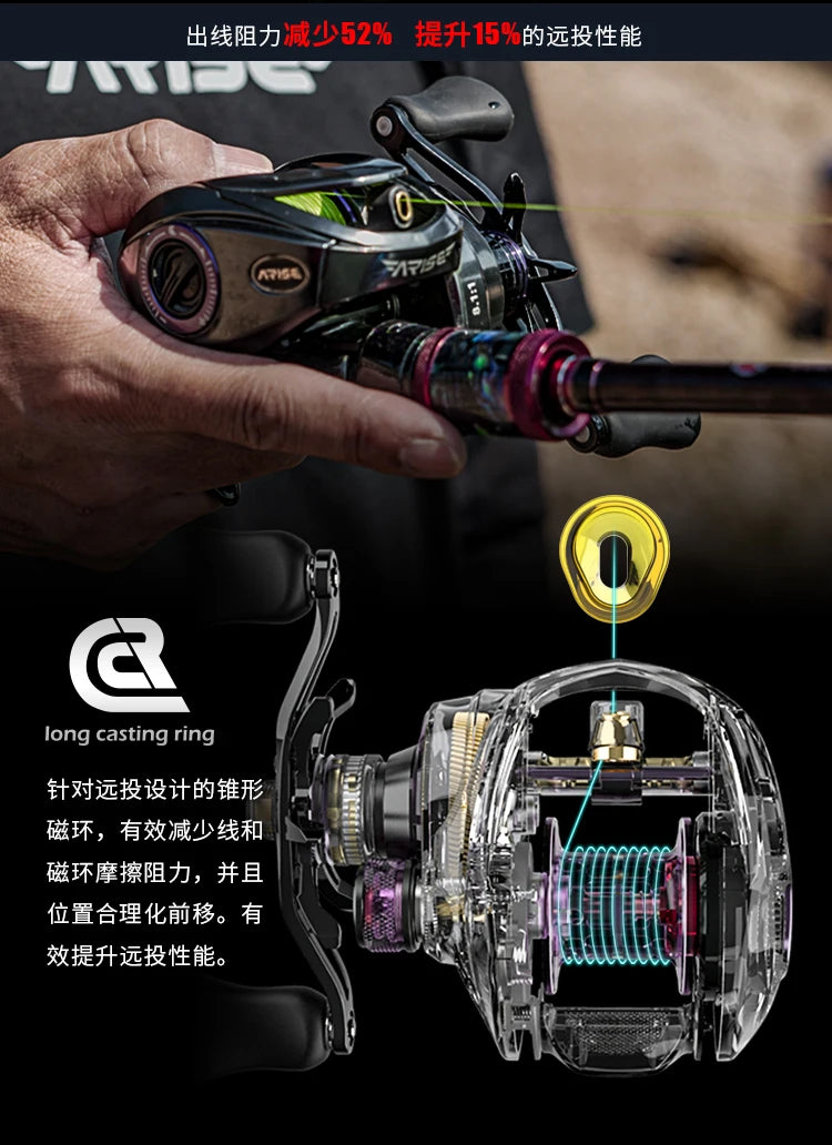 HAIBO 2026 ARISE ELITE Casting Reel 153g 7.2:1/8.3:1 STS AMC+ 2.0 Gear System LFC 4.3g Ultralight Spool Fishing Reel
