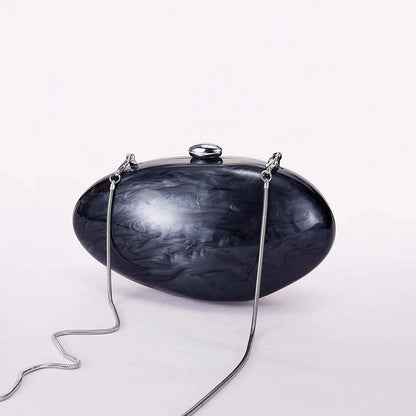Oval Marble Beige Shell Acrylic Luxury Elegant Lady Evening Bag Cute Handbag Wedding Lady Girl Female Mini Purse