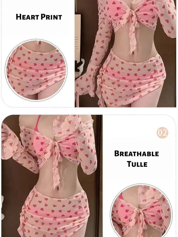 Solid Cute Women Checkered Bikini: Flattering, Slimming  High-Cut Two-Piece Bikini Hot Vacation Swimming Beach