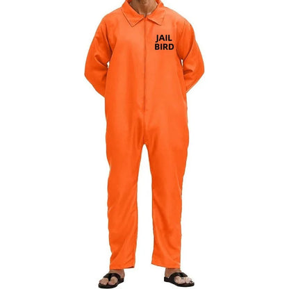 Adult Halloween Orange Prison jumpsuit costume long sleeved party cosplay prison costume men's and women's clothing