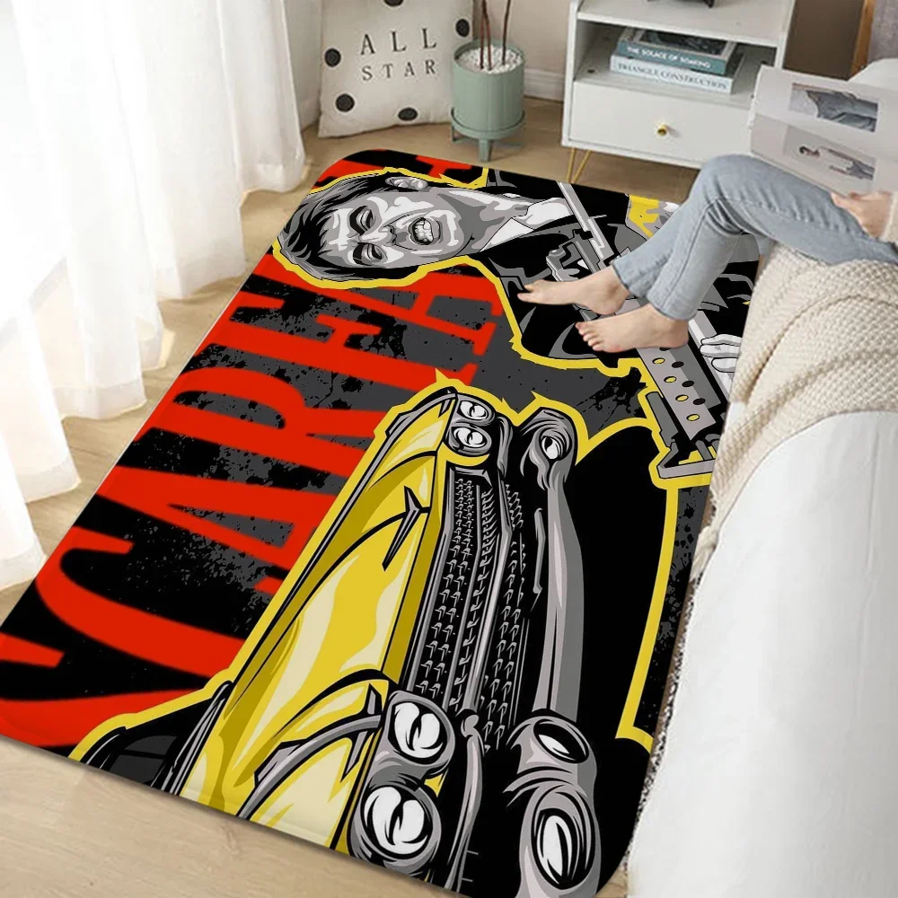 Movie Scarface Room Mats Anti-slip Absorb Water Long Strip Cushion Bedroon Mat Household Carpets