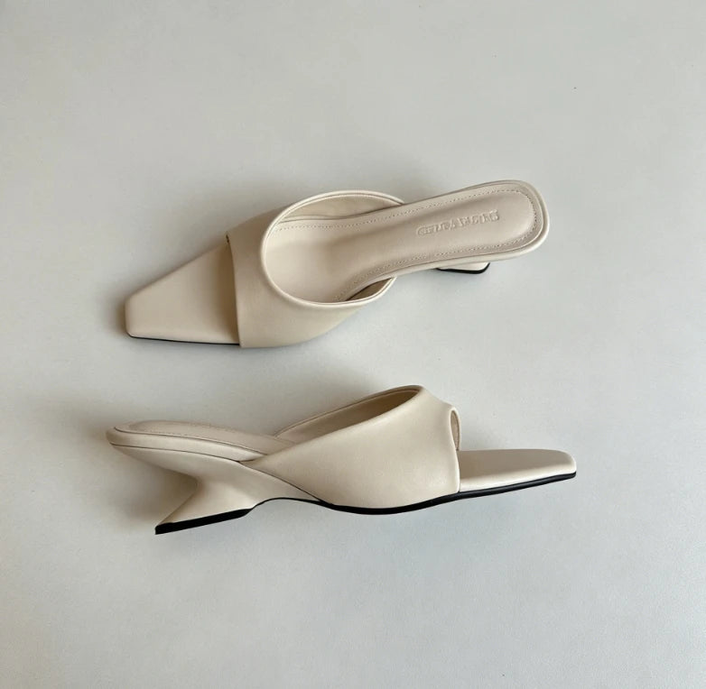 Elegant Women's Slippers Heeled Designer Shoes Woman Sandals Luxury Party Flip Flops Fashion Dress Walking Mujer De Sandalias