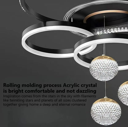 Modern Luxury LED Ceiling Chandeliers Lamps Design Creative Suspension Pendant Lights Home Decor Items Living Room Bedroom Villa